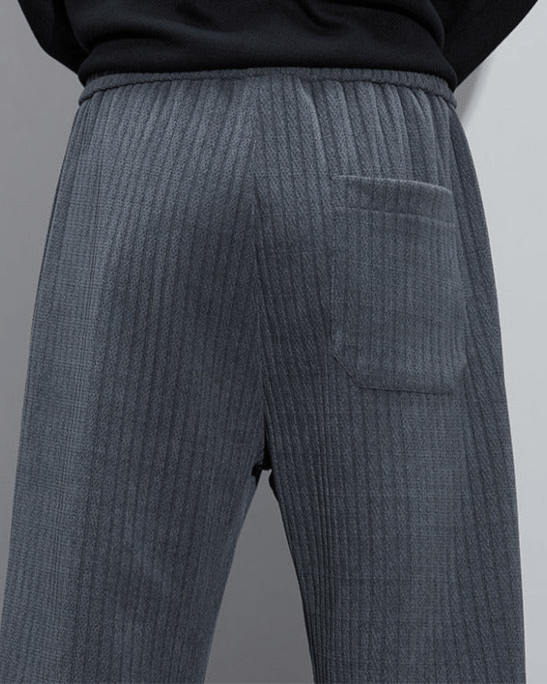 WIDE-LEG KNIT DRAWSTRING TROUSERS