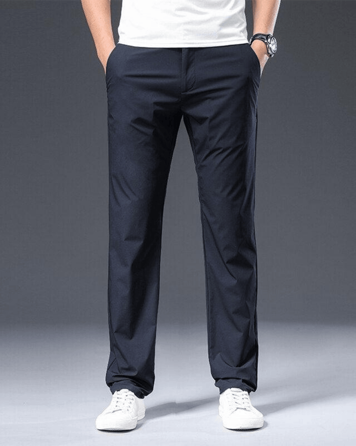 STRETCH SLIM-FIT CASUAL TROUSERS