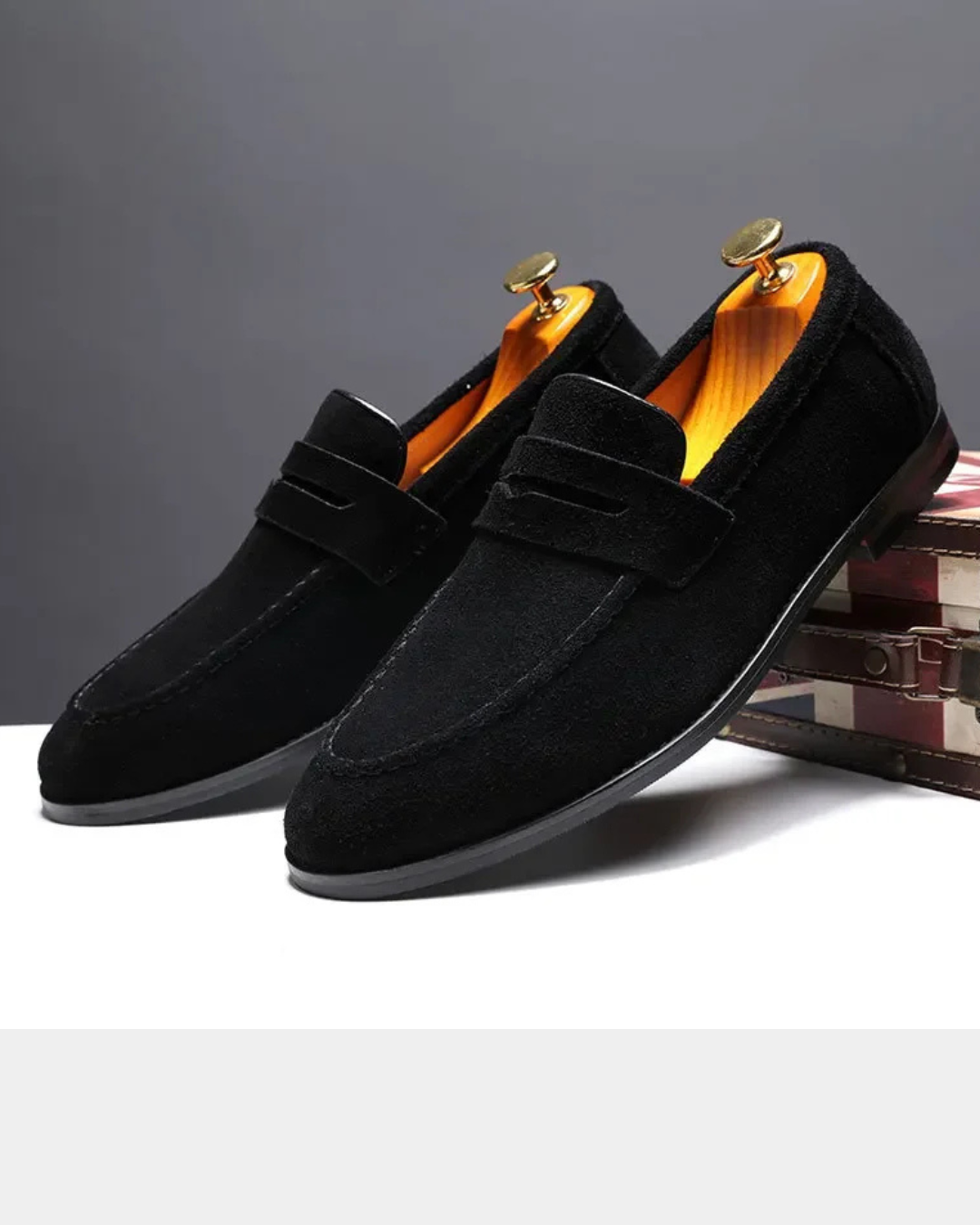 SUEDE PENNY LOAFERS FOR MEN