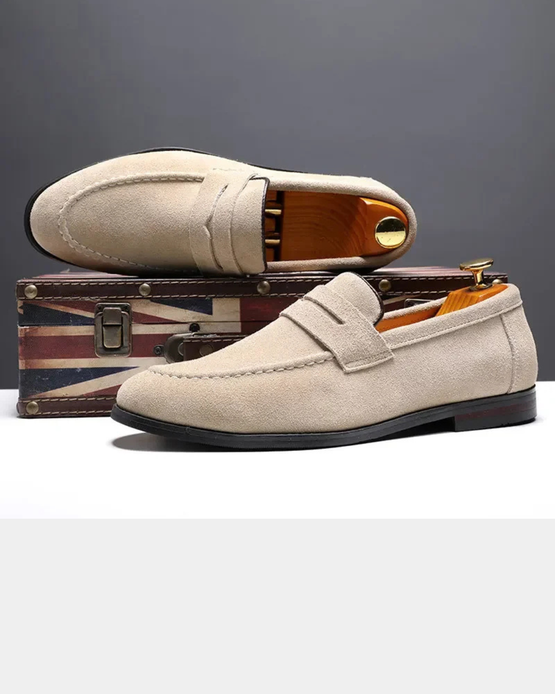 SUEDE PENNY LOAFERS FOR MEN