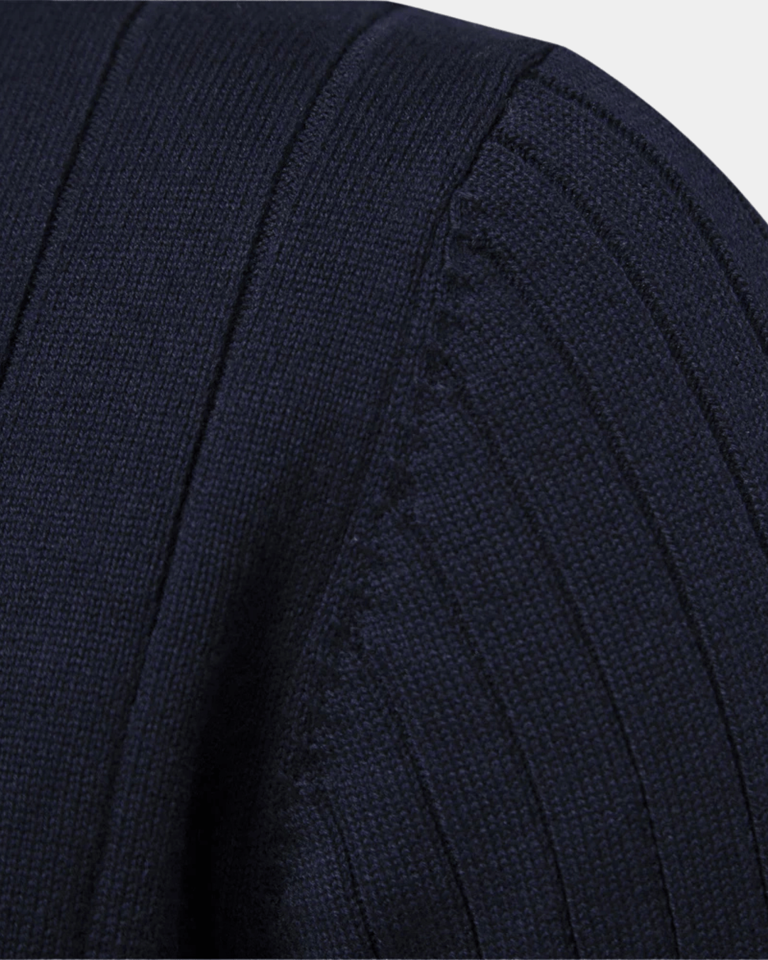 RIBBED HALF-ZIP KNIT SWEATER