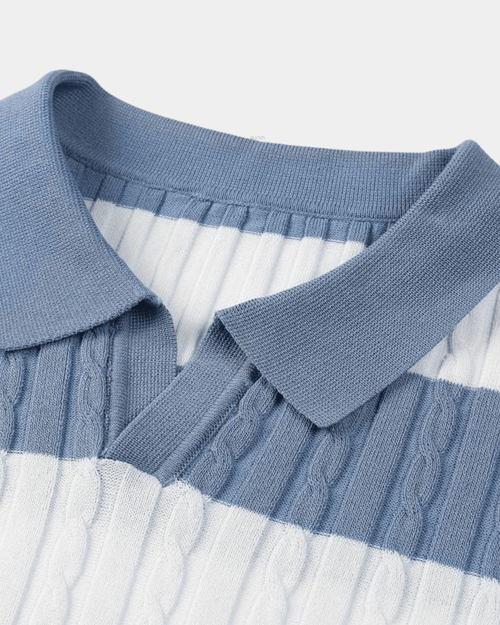 POLOSHIRT MIT NAUTISCHEM STREIFENMUSTER