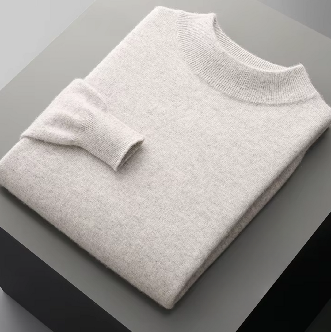 Men's Pure Extra-Fine Classic Mockneck – Timeless Warmth