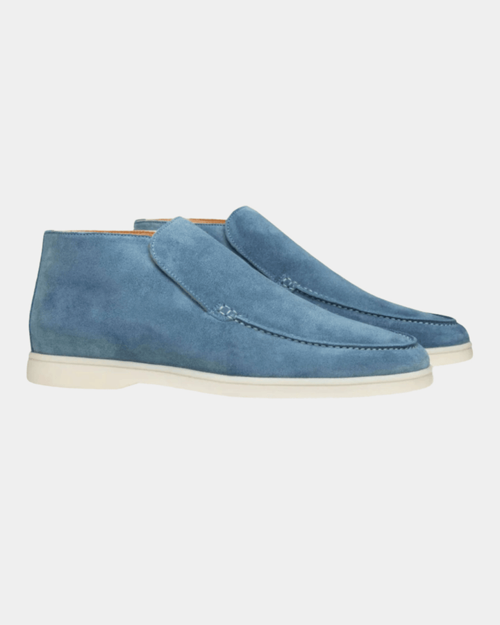 MID CITY BLAU WILDLEDER LOAFERS