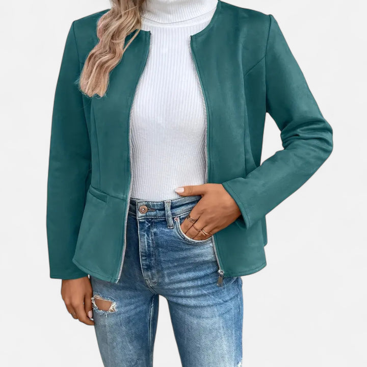 NOMU Lifestyle | Women’s Slim Fit Zipper Jacket – Heritage Chic