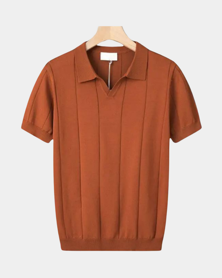 ELEGANTES POLOSHIRT MIT VERTIKALEM EINSATZ