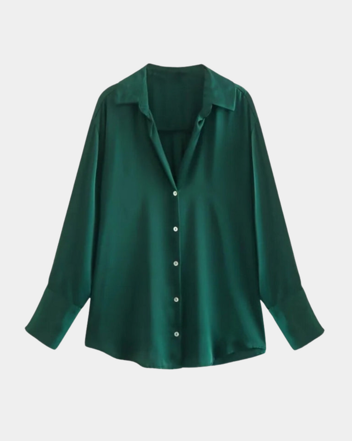 SATIN FLOW BUTTON-DOWN SHIRT