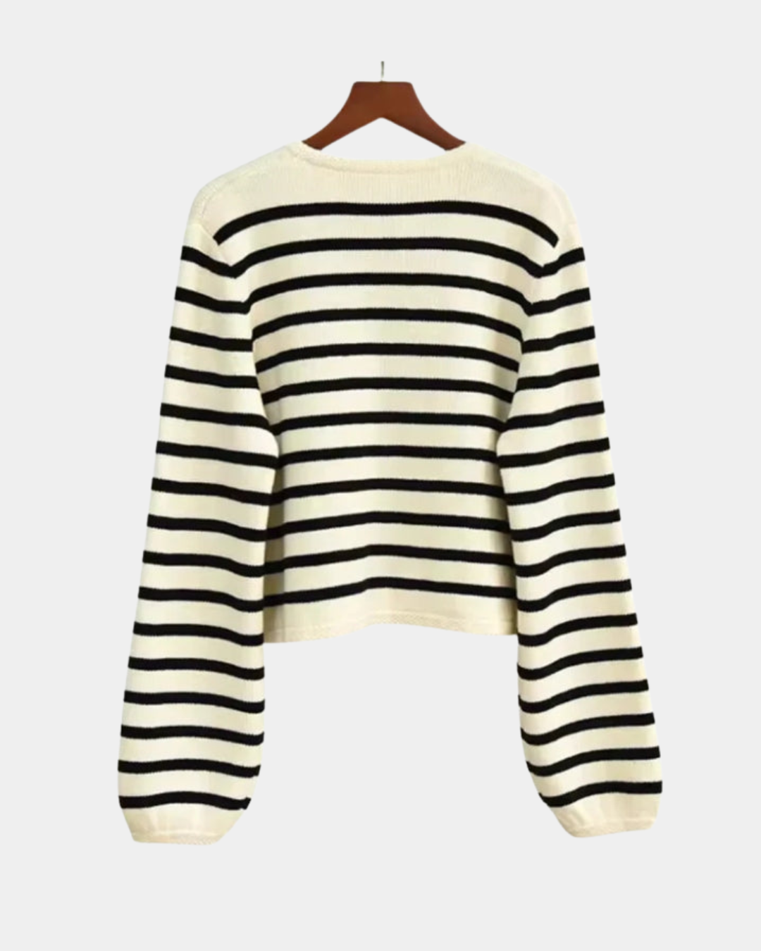 STRIPED CROP CARDIGAN