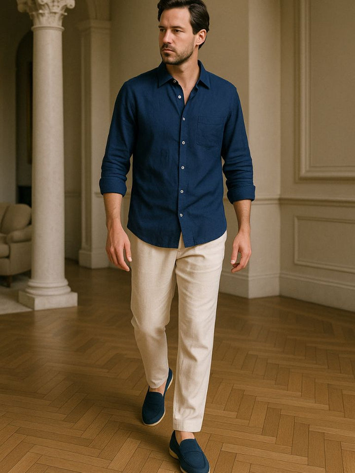 MARINEBLAUES & NEUTRALES SMART-CASUAL-SET