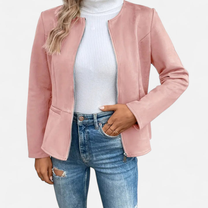 NOMU Lifestyle | Women’s Slim Fit Zipper Jacket – Heritage Chic