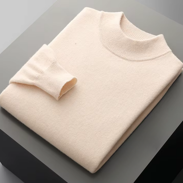 Men's Pure Extra-Fine Classic Mockneck – Timeless Warmth