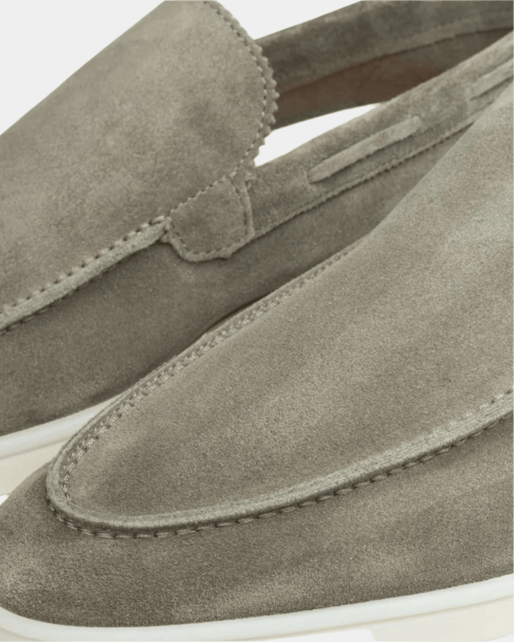 OL MONEY SUEDE OLIVE LOAFERS