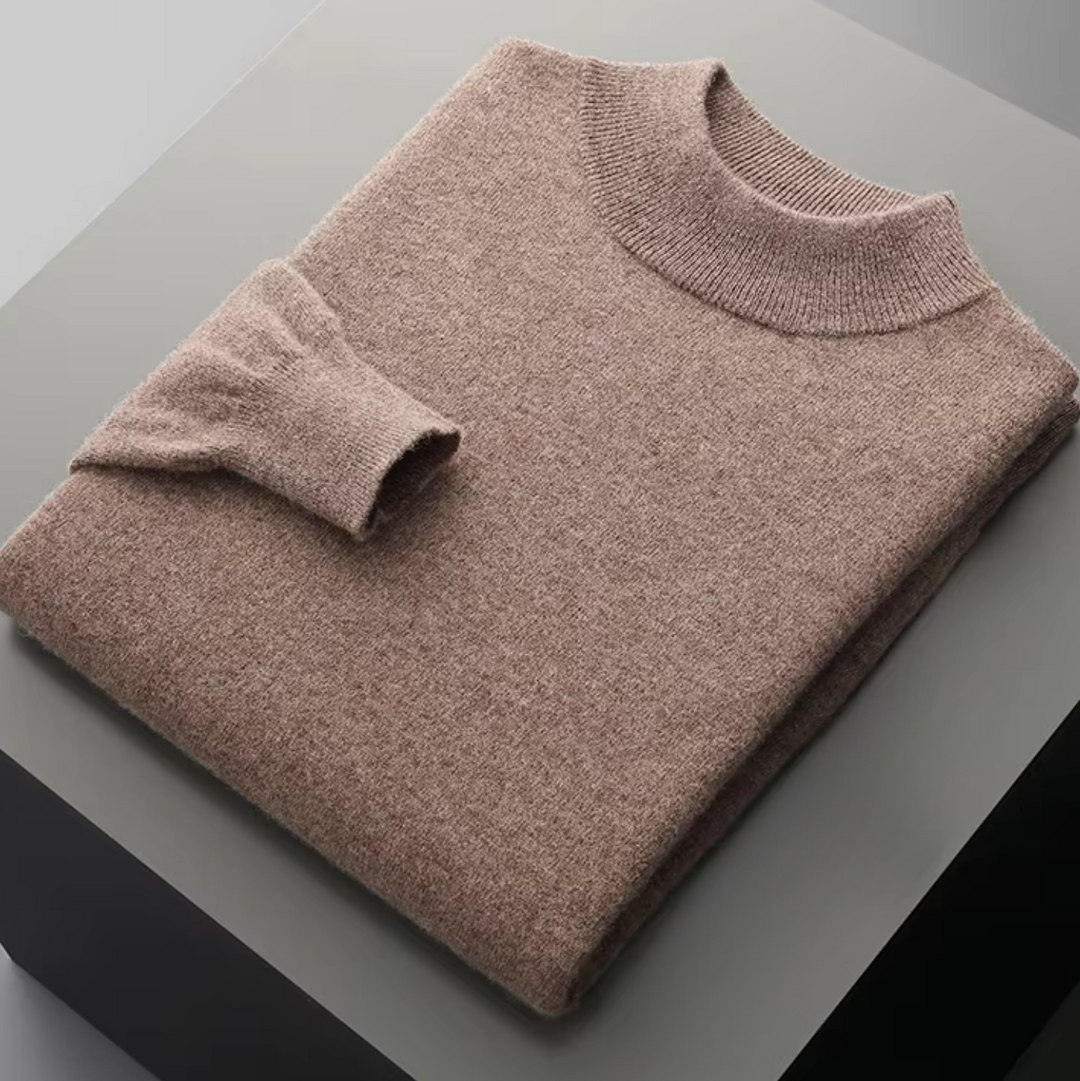 Men's Pure Extra-Fine Classic Mockneck – Timeless Warmth