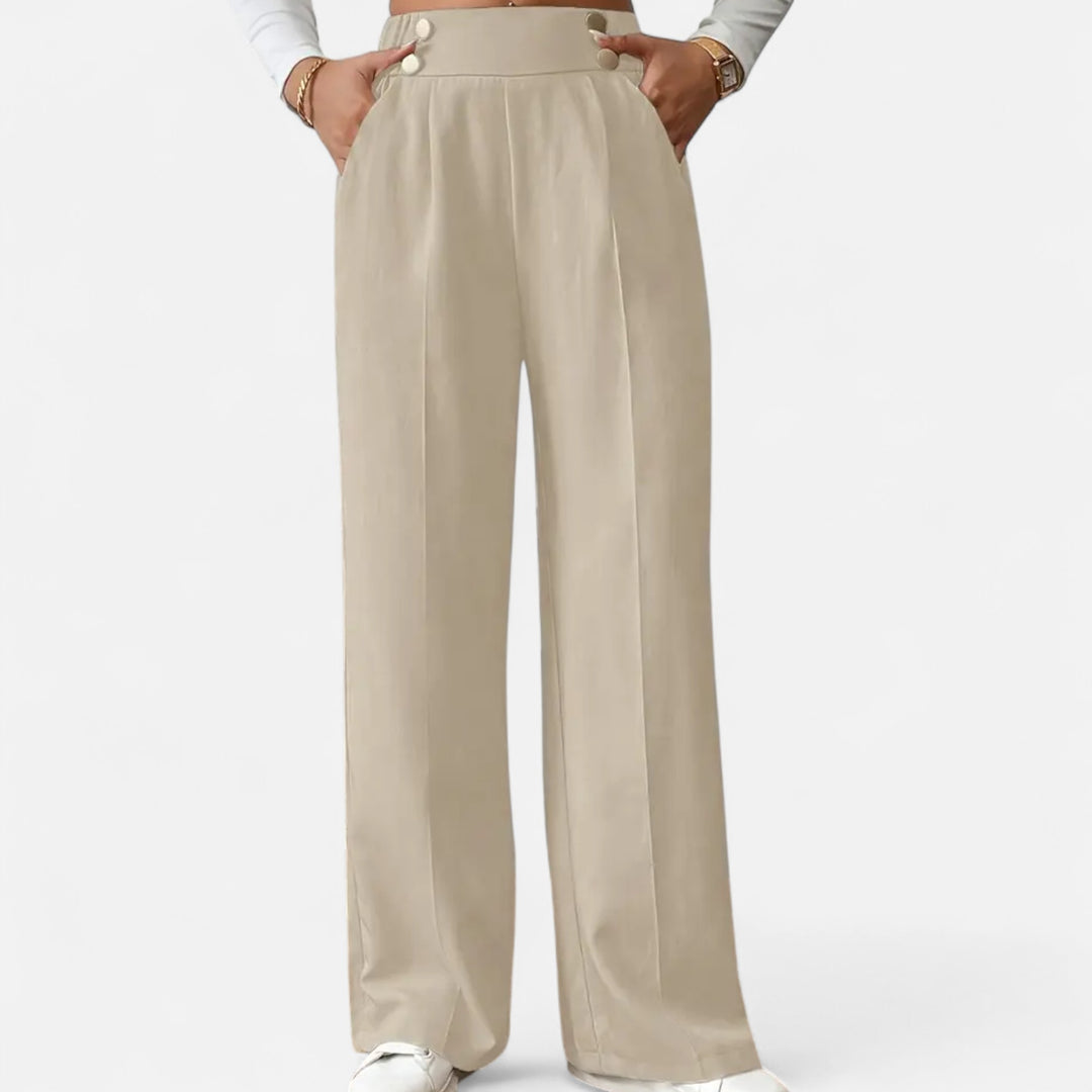 NOMU Lifestyle | Women’s Button-Detail Pants – Refined Silhouette