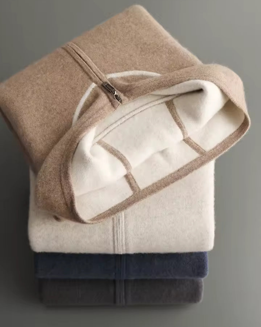 LUXE ZIP-UP KNIT HOODIE SET
