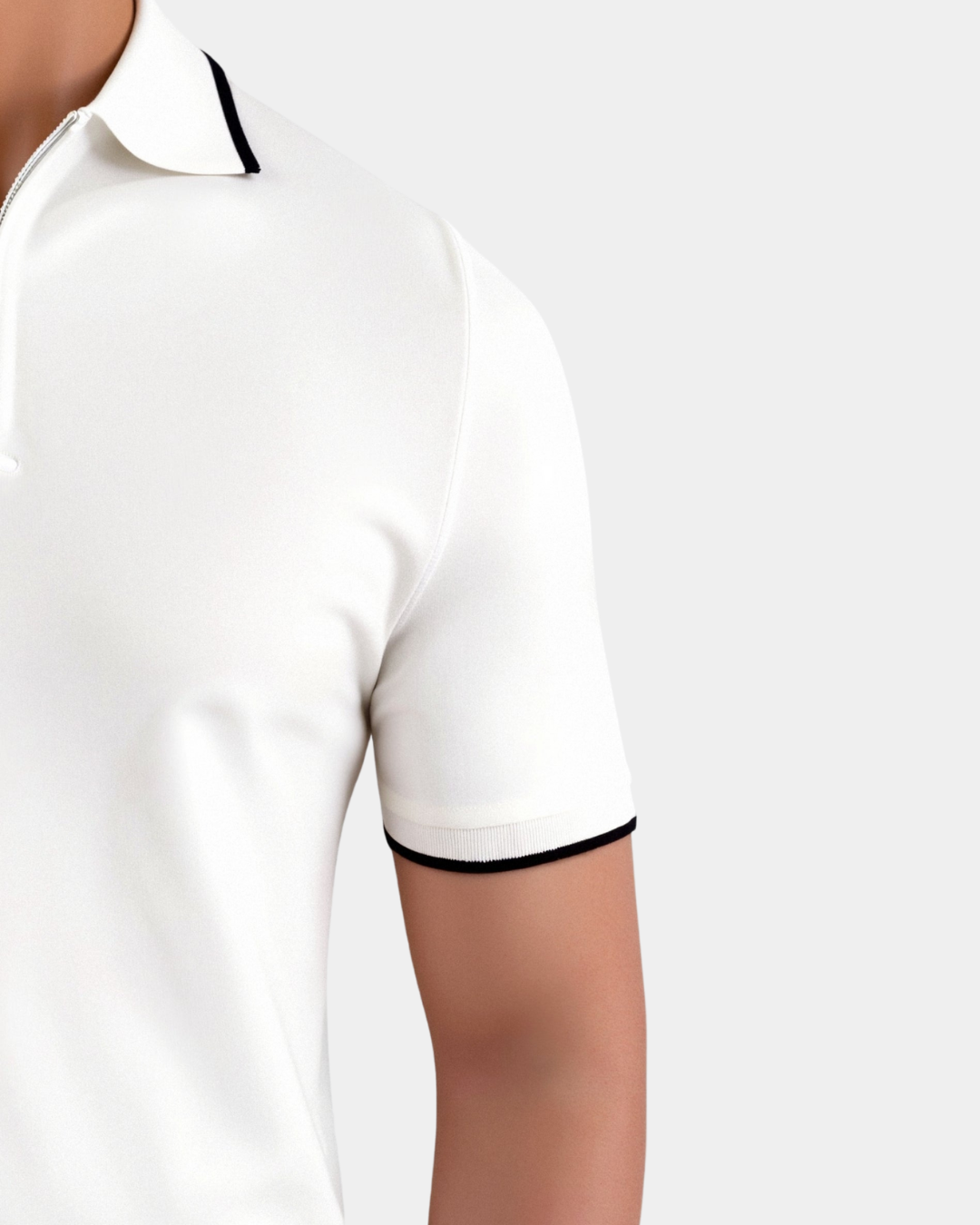 MODERNES REISSVERSCHLUSS-POLO MIT KONTRAST