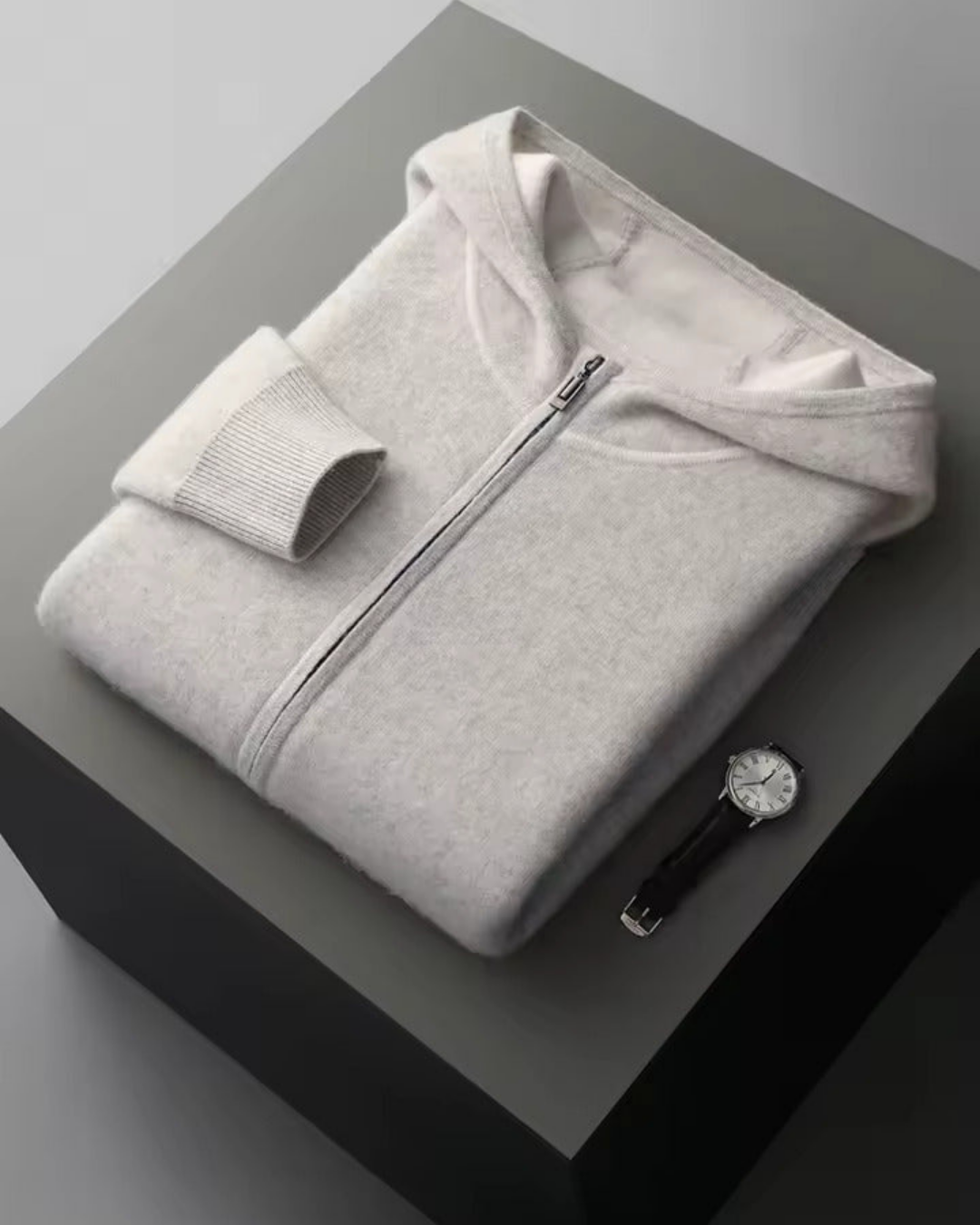 LUXE ZIP-UP KNIT HOODIE SET