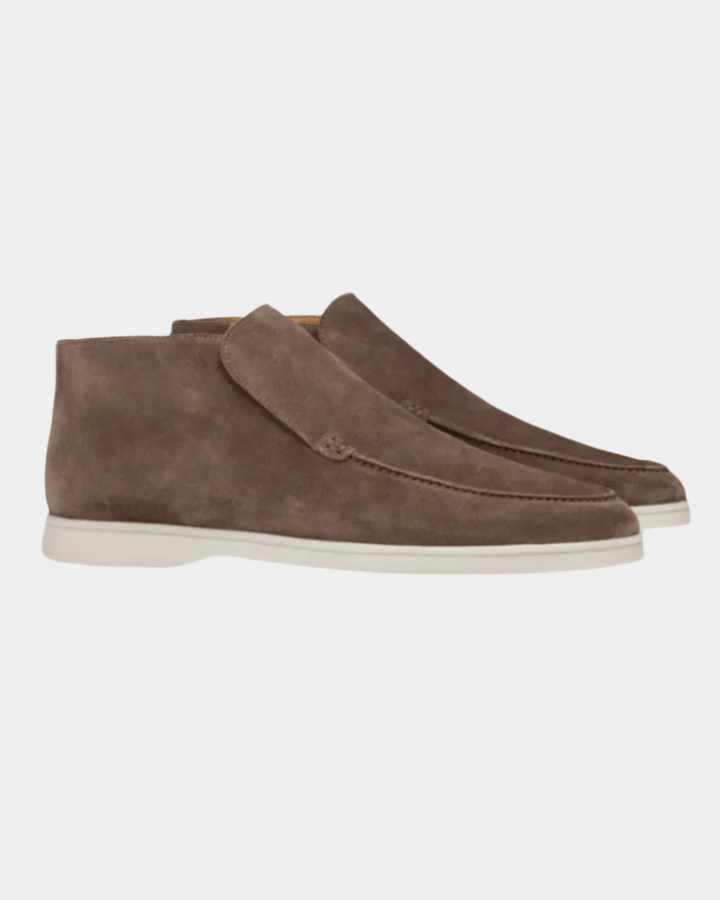 MOCHA MID-TOP SUEDE LOAFERS