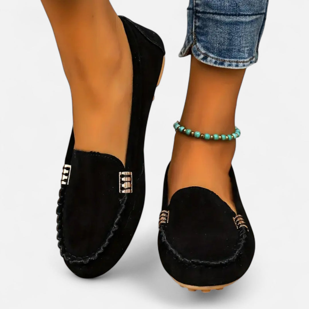 NOMU Lifestyle | Women’s Metal-Accent Loafers – Heritage Charm