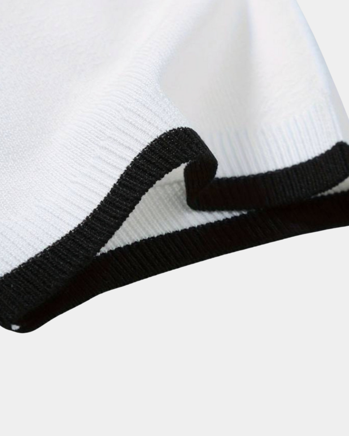 MODERNES REISSVERSCHLUSS-POLO MIT KONTRAST