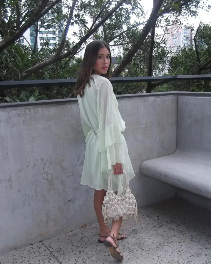 FLOWY BABYDOLL RUFFLE DRESS