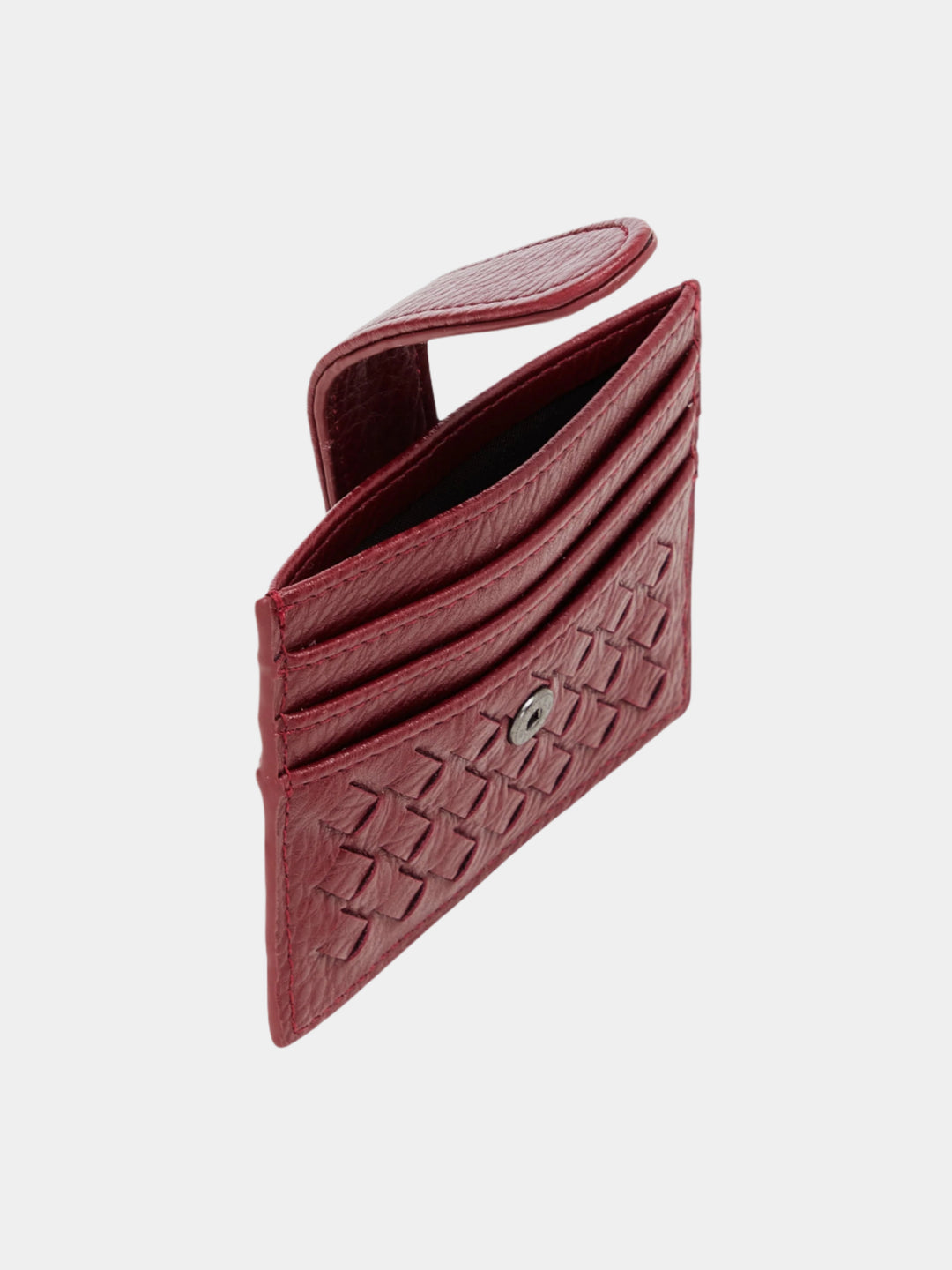 TEXTURED SNAP CARD WALLET