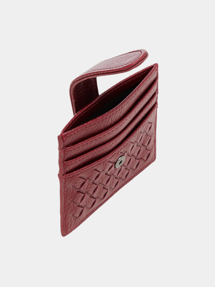 TEXTURED SNAP CARD WALLET