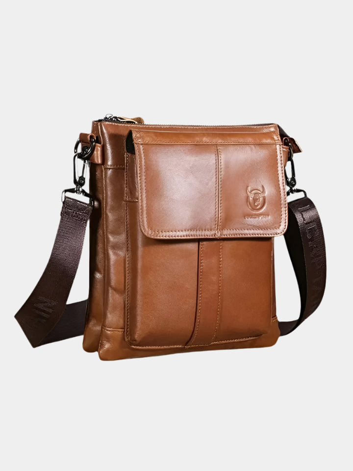FLAP POCKET LEATHER CROSSBODY BAG