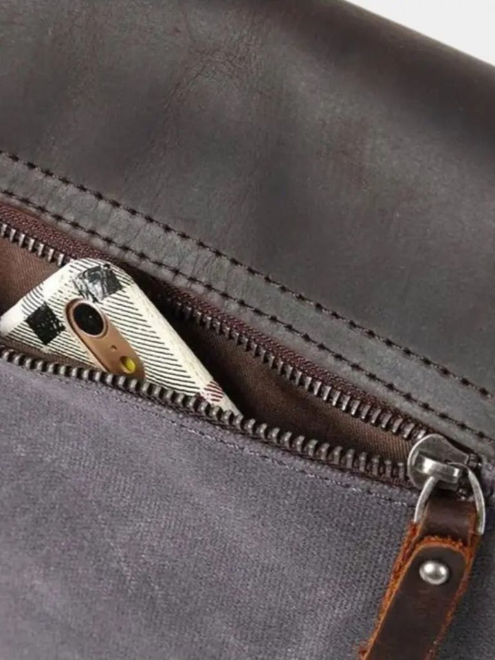 HERITAGE CANVAS CROSSBODY CLUTCH