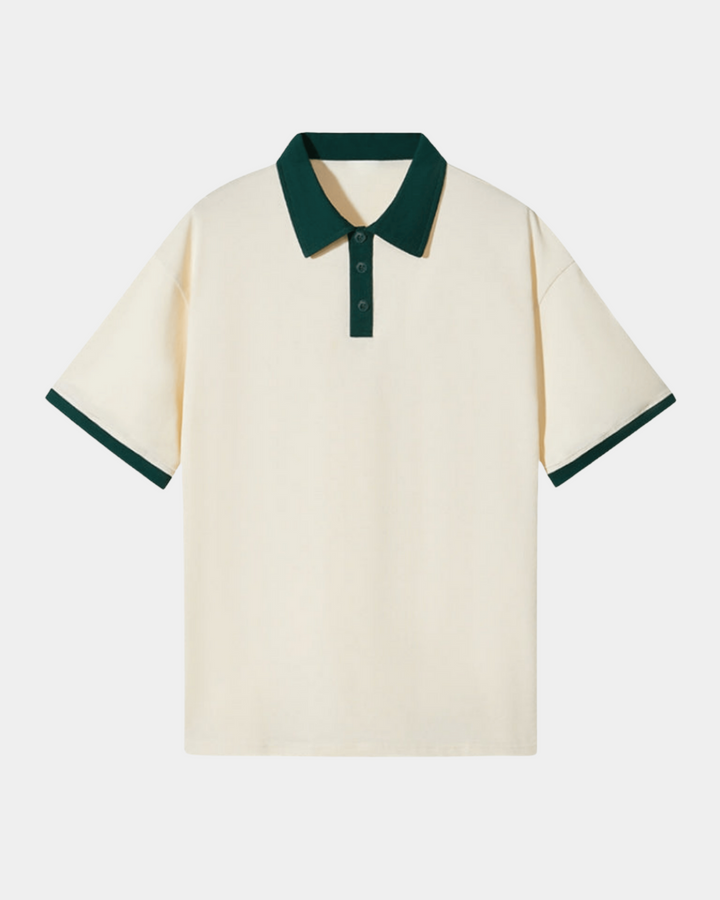 RETRO-POLO MIT KONTRASTKRAGEN