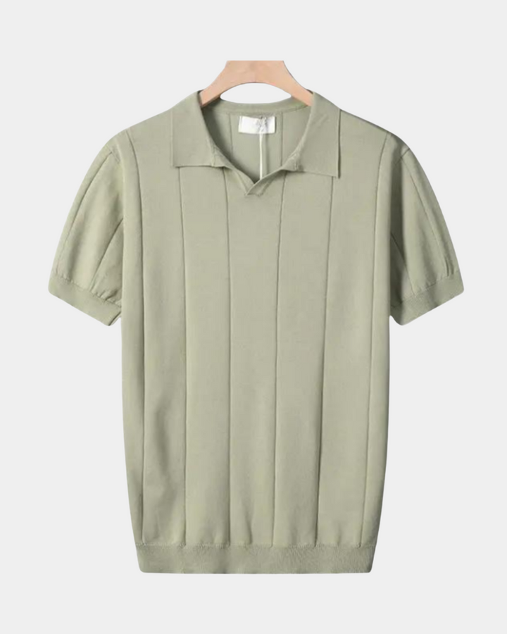 ELEGANTES POLOSHIRT MIT VERTIKALEM EINSATZ