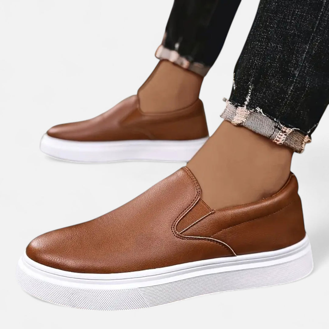 NOMU Lifestyle | Men’s Leather Casual Sneakers – Refined Comfort