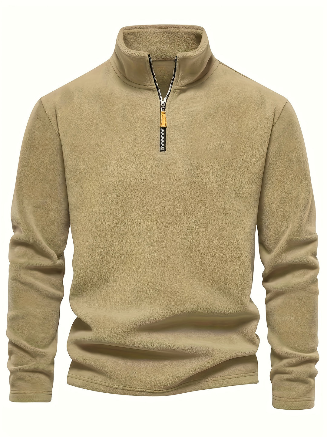Men’s Half-Zip Stand Collar Sweatshirt – Plush Lined Comfort