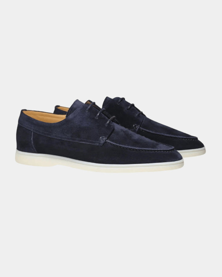 OL MONEY WILDLEDER-SCHNÜRSCHUHE - NAVY BLAU