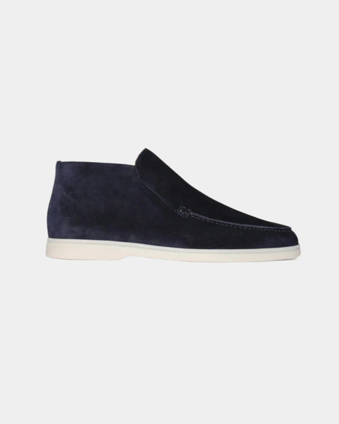 OL MONEY WILDLEDER NAVY MID-CUT LOAFERS