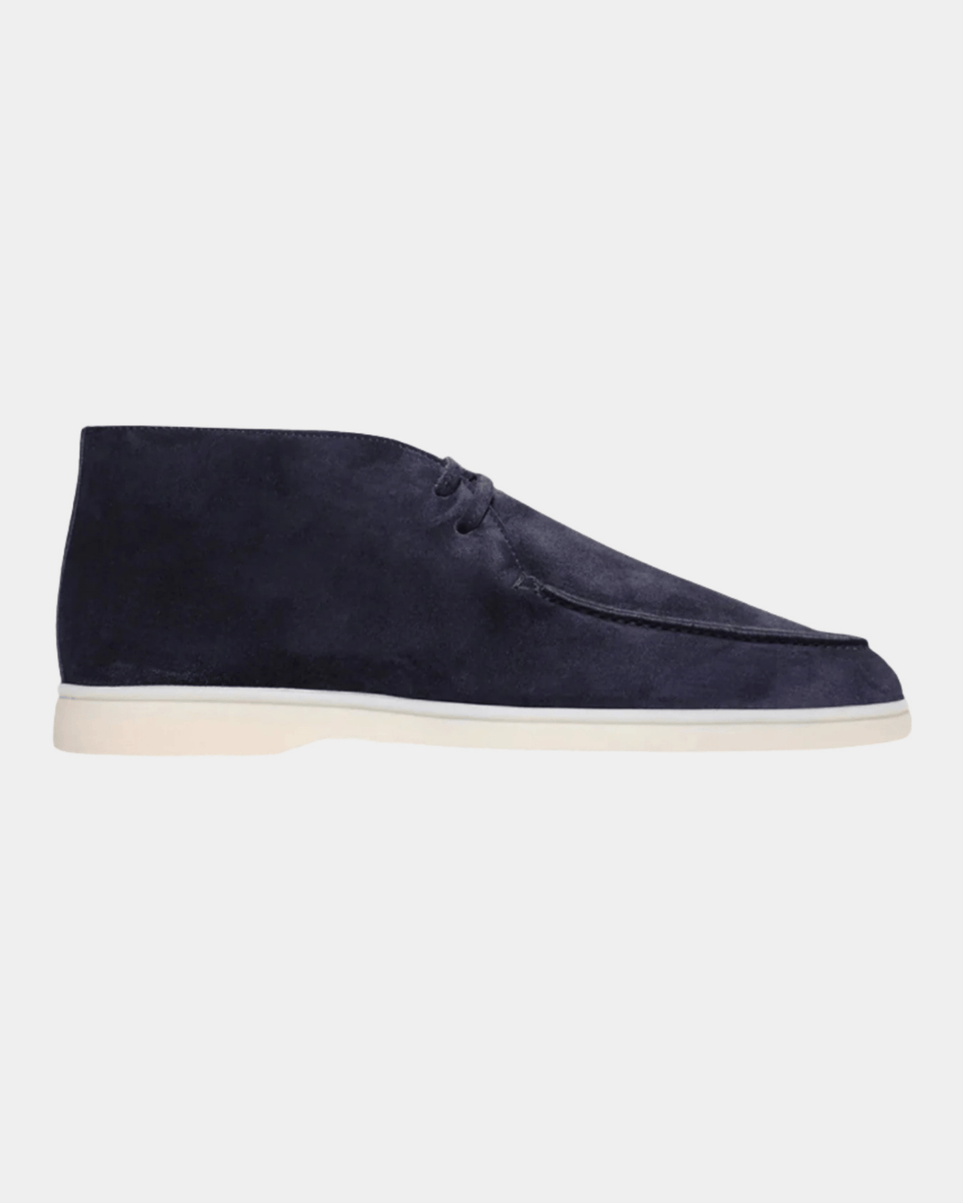CHUKKA AUS MARINEBLAUEM KREPP-WILDLEDER
