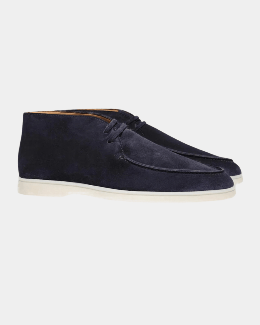 CHUKKA AUS MARINEBLAUEM KREPP-WILDLEDER