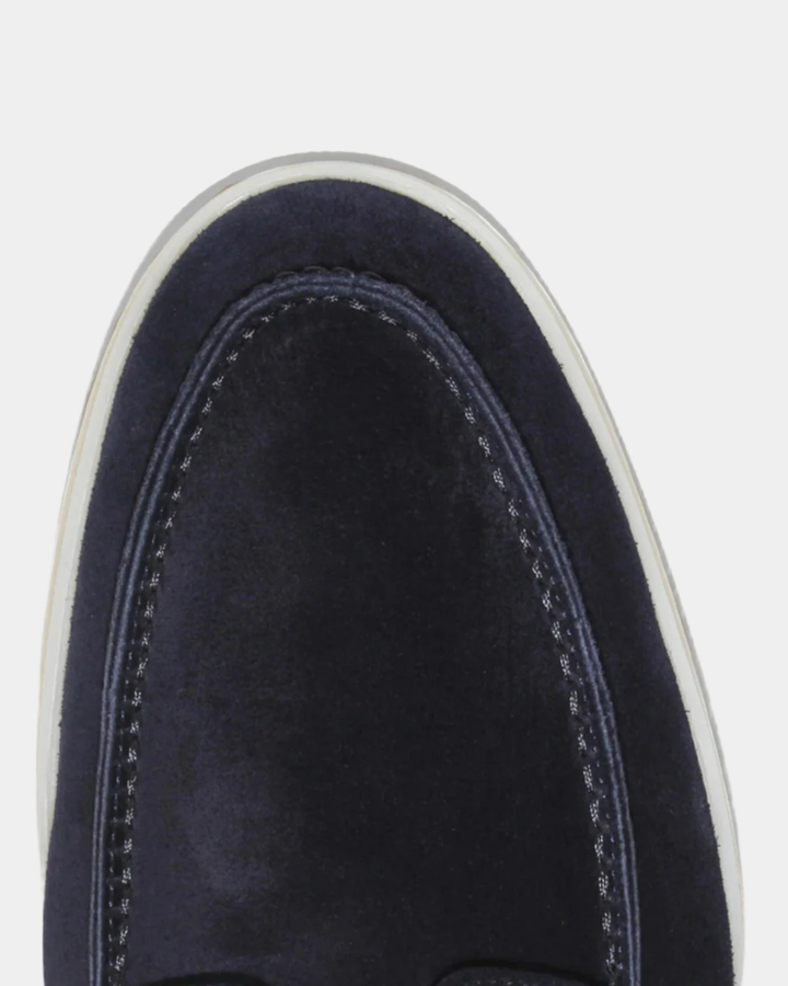 OL MONEY WILDLEDER-SCHNÜRSCHUHE - NAVY BLAU