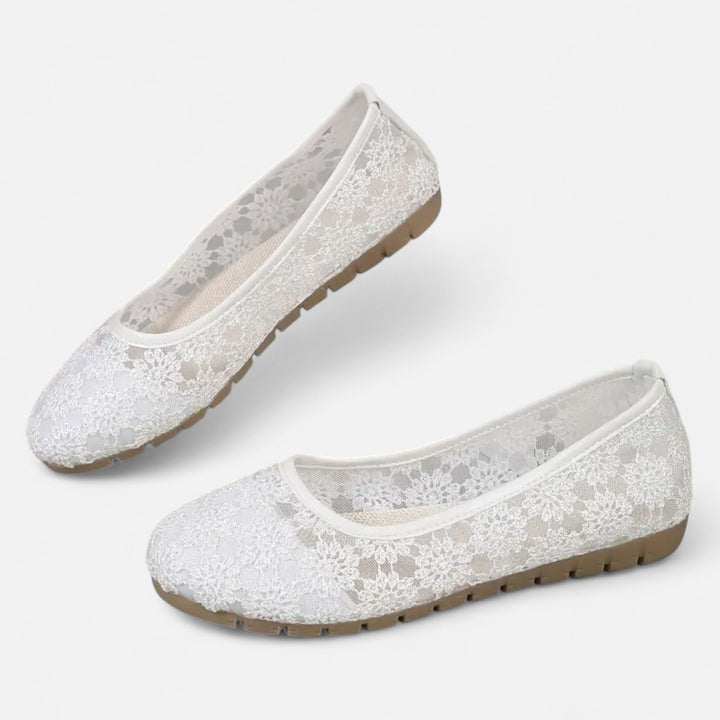 NOMU Lifestyle | Women’s Lace Flats – Ethereal Elegance
