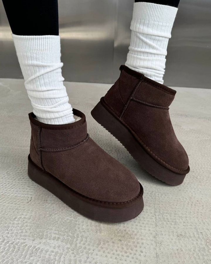 SUEDE PLATFORM BOOTS