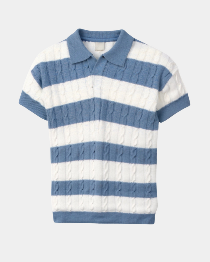 POLOSHIRT MIT NAUTISCHEM STREIFENMUSTER