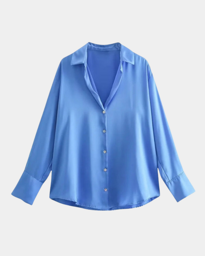 SATIN FLOW BUTTON-DOWN SHIRT