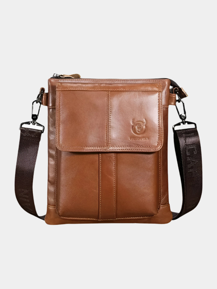 FLAP POCKET LEATHER CROSSBODY BAG