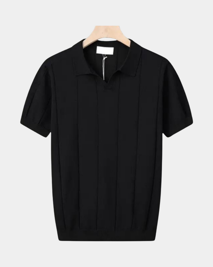 ELEGANTES POLOSHIRT MIT VERTIKALEM EINSATZ