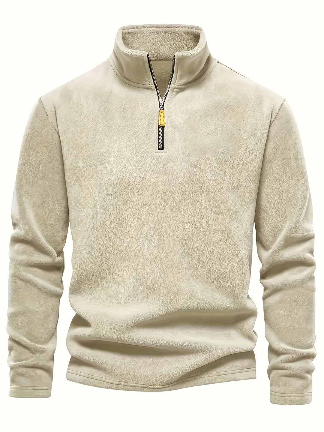 Men’s Half-Zip Stand Collar Sweatshirt – Plush Lined Comfort