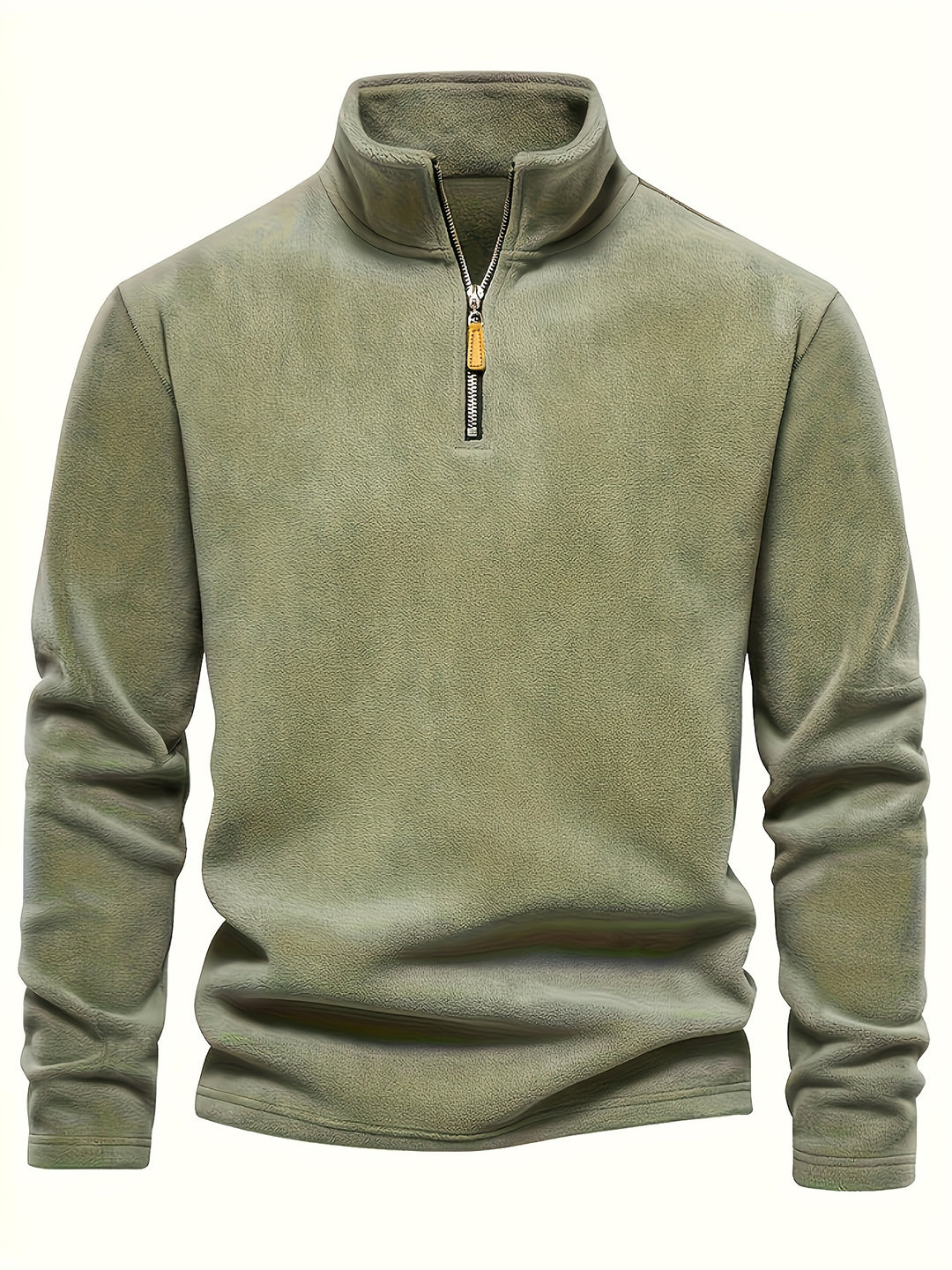 Men’s Half-Zip Stand Collar Sweatshirt – Plush Lined Comfort