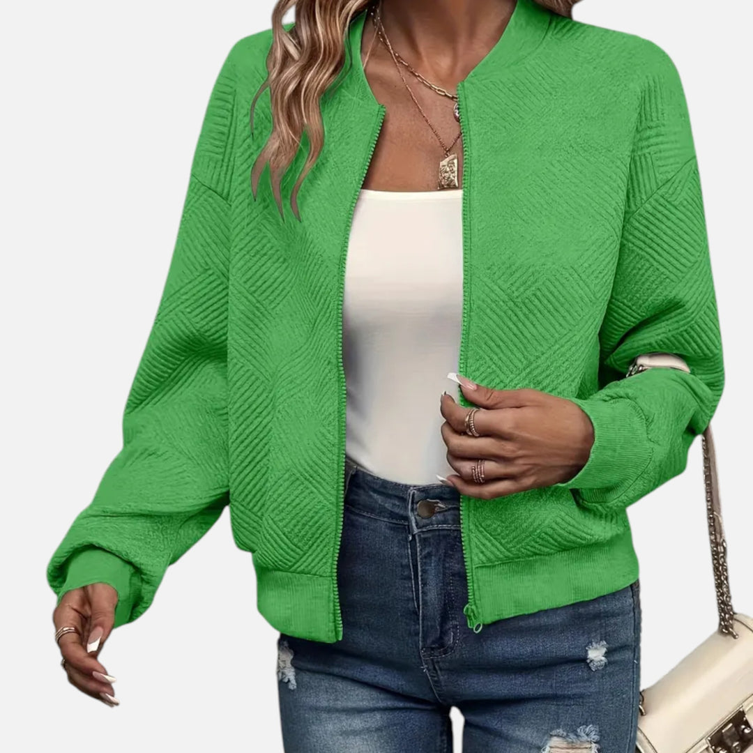 NOMU Lifestyle | Women’s Solid Textured Jacket – Refined Everyday Style
