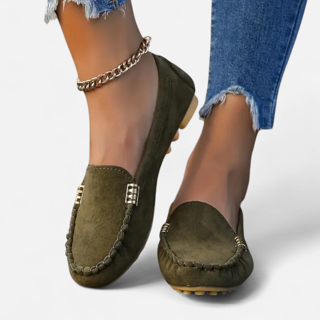 NOMU Lifestyle | Women’s Metal-Accent Loafers – Heritage Charm