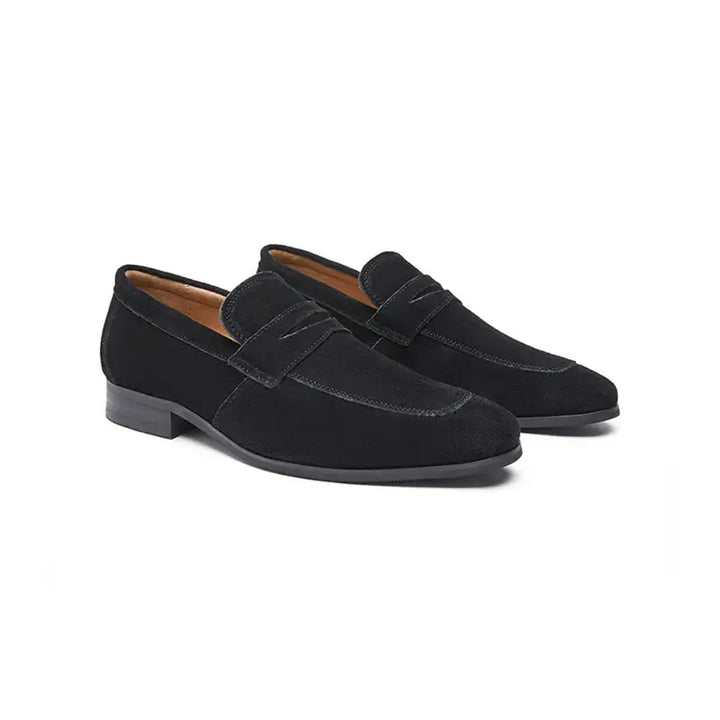 Suede Strap Loafers