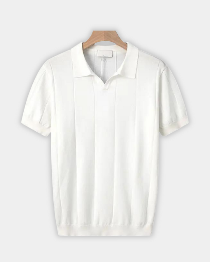 ELEGANTES POLOSHIRT MIT VERTIKALEM EINSATZ